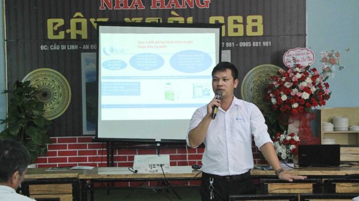 Kỹ sư thủy sản Bùi Thọ Hoà, Kỹ thuật trưởng công ty Cổ phần UV Việt Nam phụ trách miền Bắc